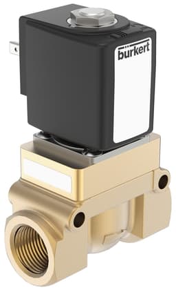 Type 5404 Servo-assisted 2/2-way Piston Valve G1/2 24V DC Brass/PTFE