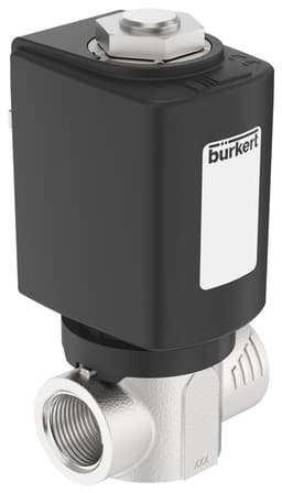 Type 6240 Servo-assisted 2/2-way Piston Valve G1/4 24V DC Brass/FKM