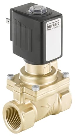 Type 6281 Servo-assisted 2/2-way Diaphragm Valve G1/2 24V DC Brass/NBR