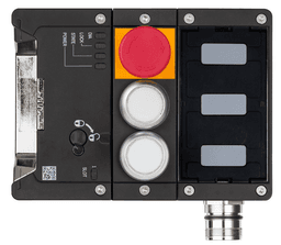 Locking module MGB2-L2-BR with M23, emergency stop, open-circuit