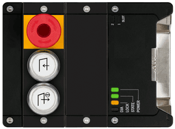 Interlocking module MGB2-I-MLI with emergency stop and 2 pushbuttons