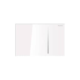 Sigma70 Actuator Plate, Dual Flush, White Glass