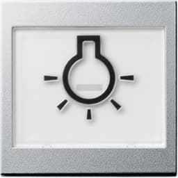 Rocker Cover Plate with Light Symbol System 55 Aluminium