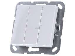 Rocker Switch Changeover 3-fold 10 AX 250 V~ System 55 Pure White Glossy