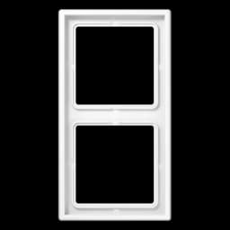 Frame 2-gang Duroplastic White LS 990