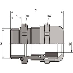 SKINTOP MS-M ATEX 40x1.5 Explosion-Proof Brass Cable Gland