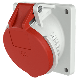 Panel Mounted Receptacle 16A 3p 230V IP44