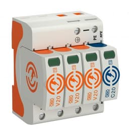 Surge arrester V20, 3-pole + NPE, 280 V