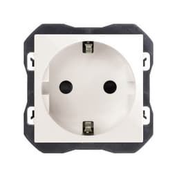 Schuko socket outlet 16A 250V~ with screw terminal system white Simon 270