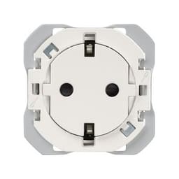 Clean Schuko socket outlet with screw terminal system white Simon 270