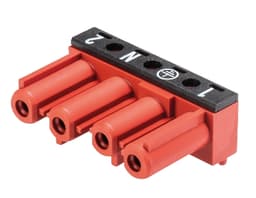 gesis CLASSIC GST18i4 Device Connector 4-pole Tomato Red