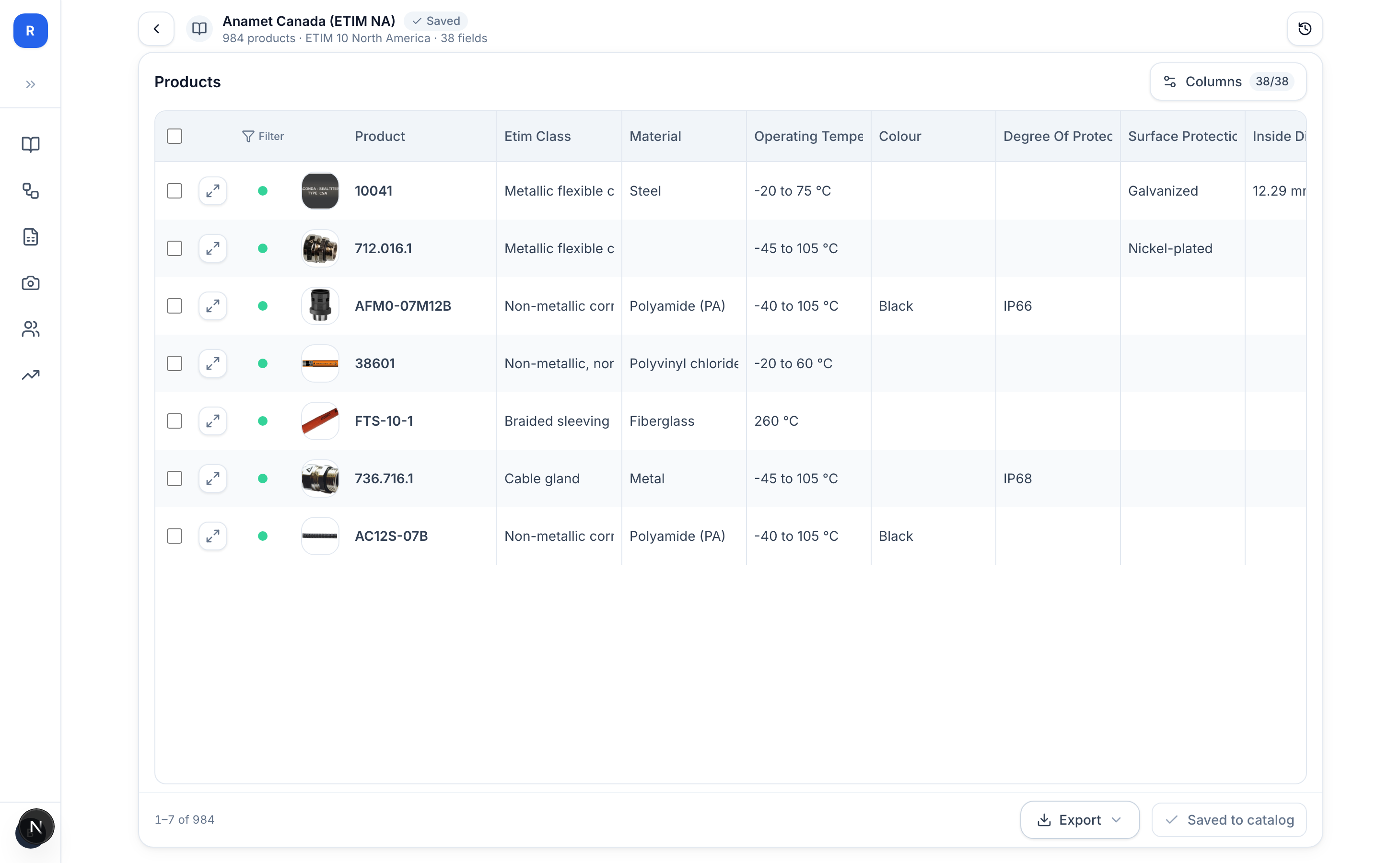 Anamet's catalog classified to ETIM North America